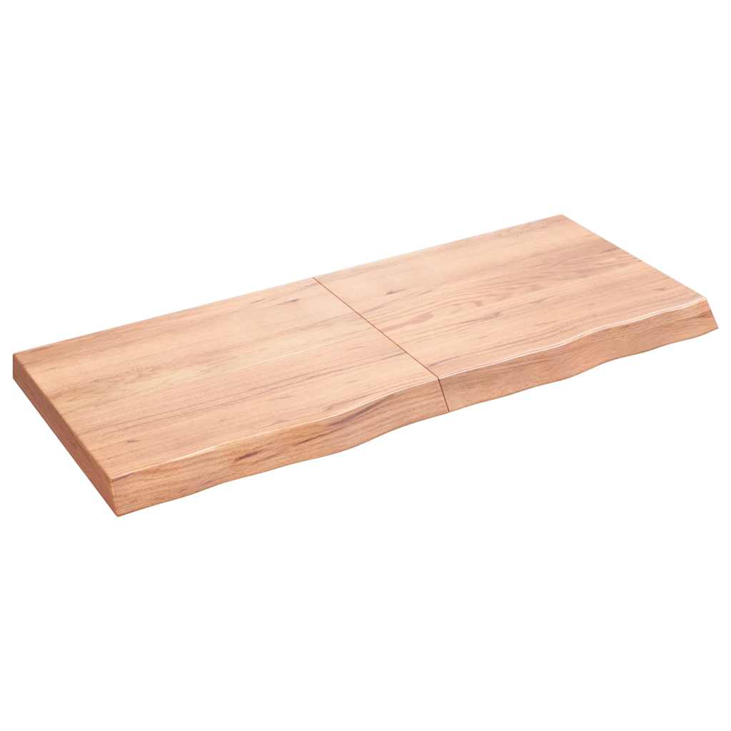 Sienas plaukts, gaiši brūns, 120x50x(2-6) cm, ozolkoka masīvkoks