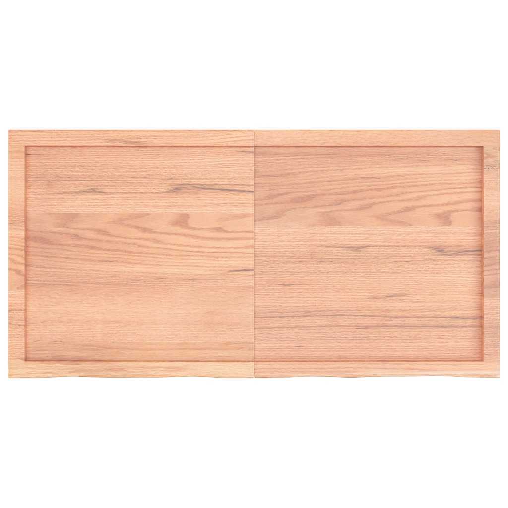 Sieninė lentyna, šviesiai ruda, 120x60x(2-4) cm, ąžuolo masyvas