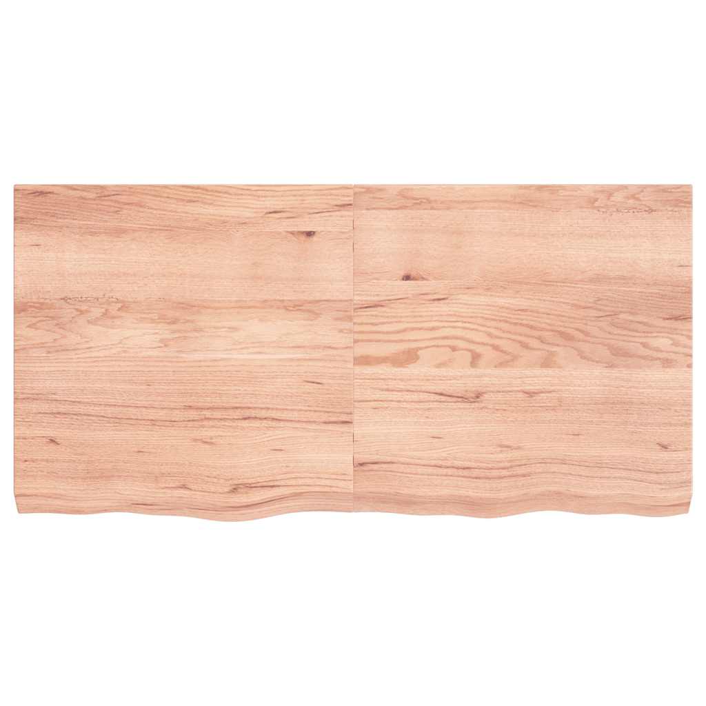 Sieninė lentyna, šviesiai ruda, 120x60x(2-6) cm, ąžuolo masyvas