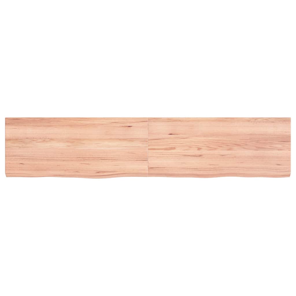 Wall shelf, light brown, 140x30x(2-4) cm, solid oak