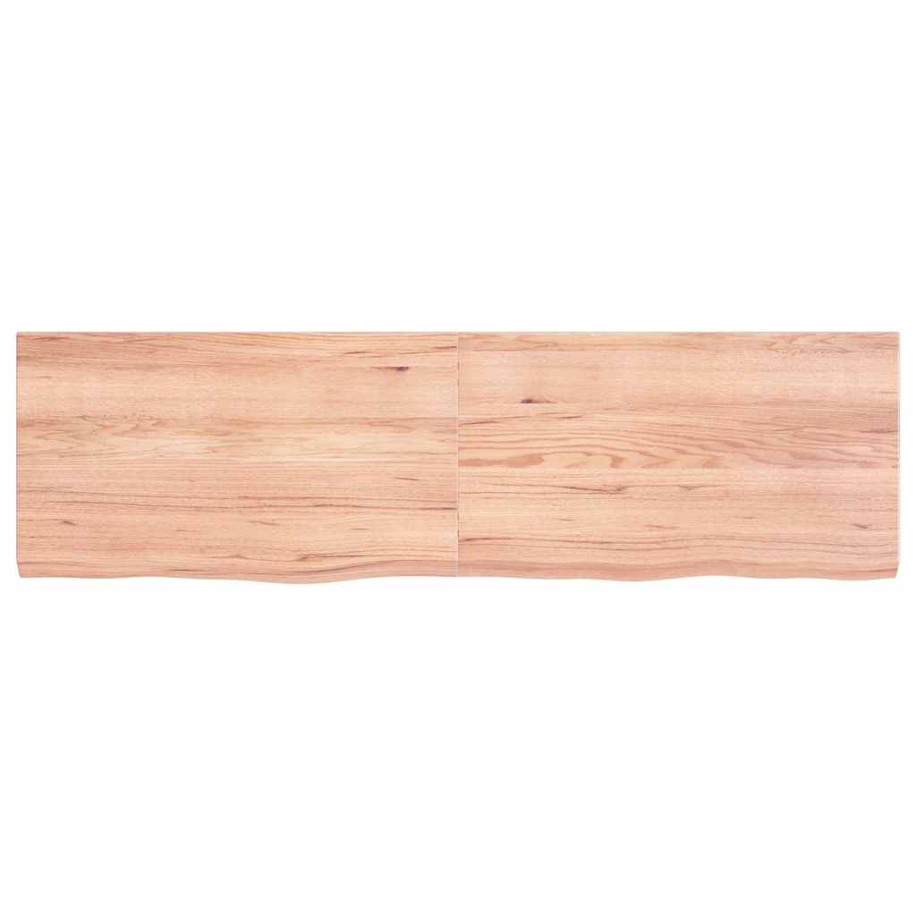 Wall shelf, light brown, 140x40x(2-4) cm, solid oak