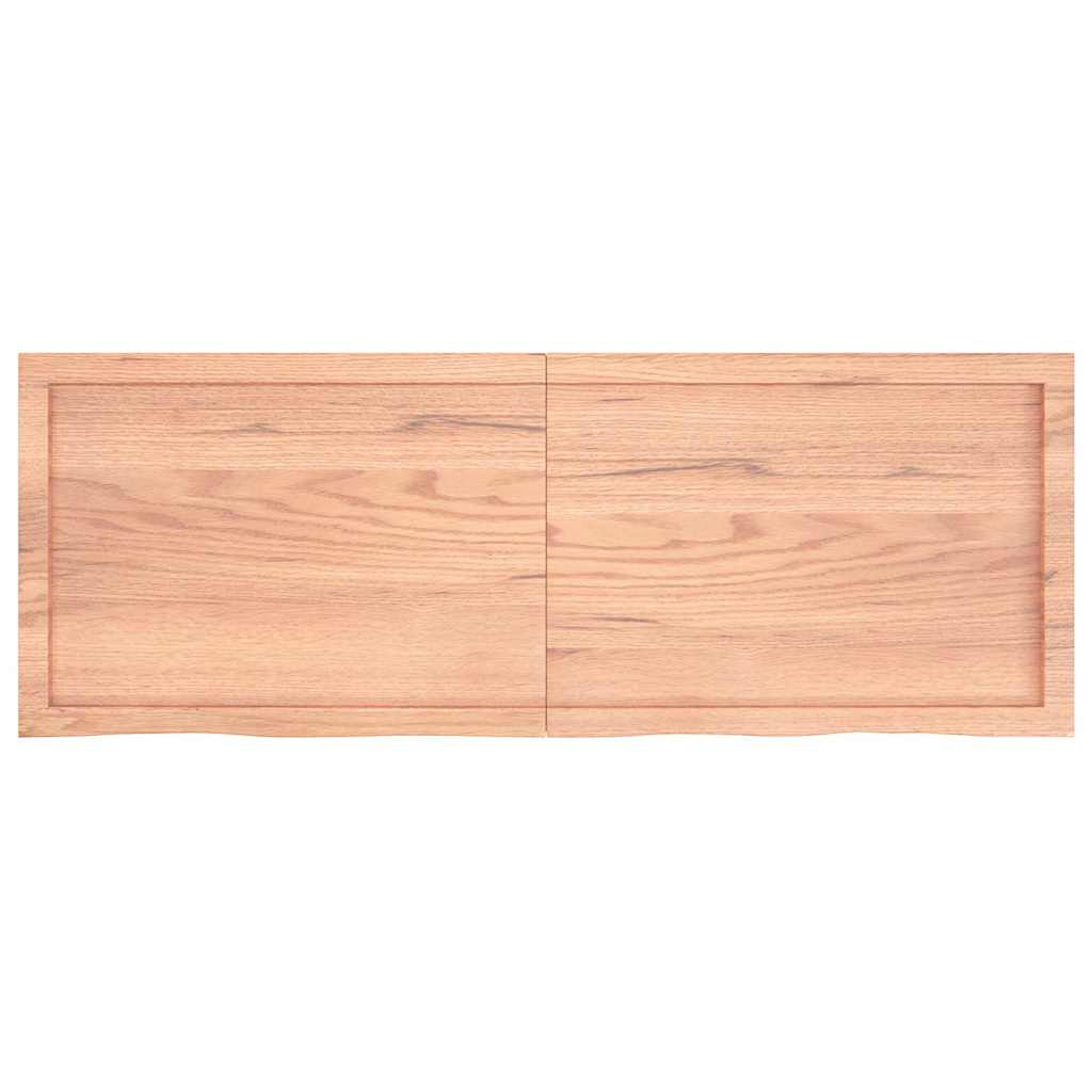 Sieninė lentyna, šviesiai ruda, 140x50x(2-4) cm, ąžuolo masyvas