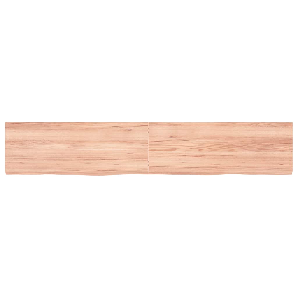 Wall shelf, light brown, 160x30x(2-4) cm, solid oak