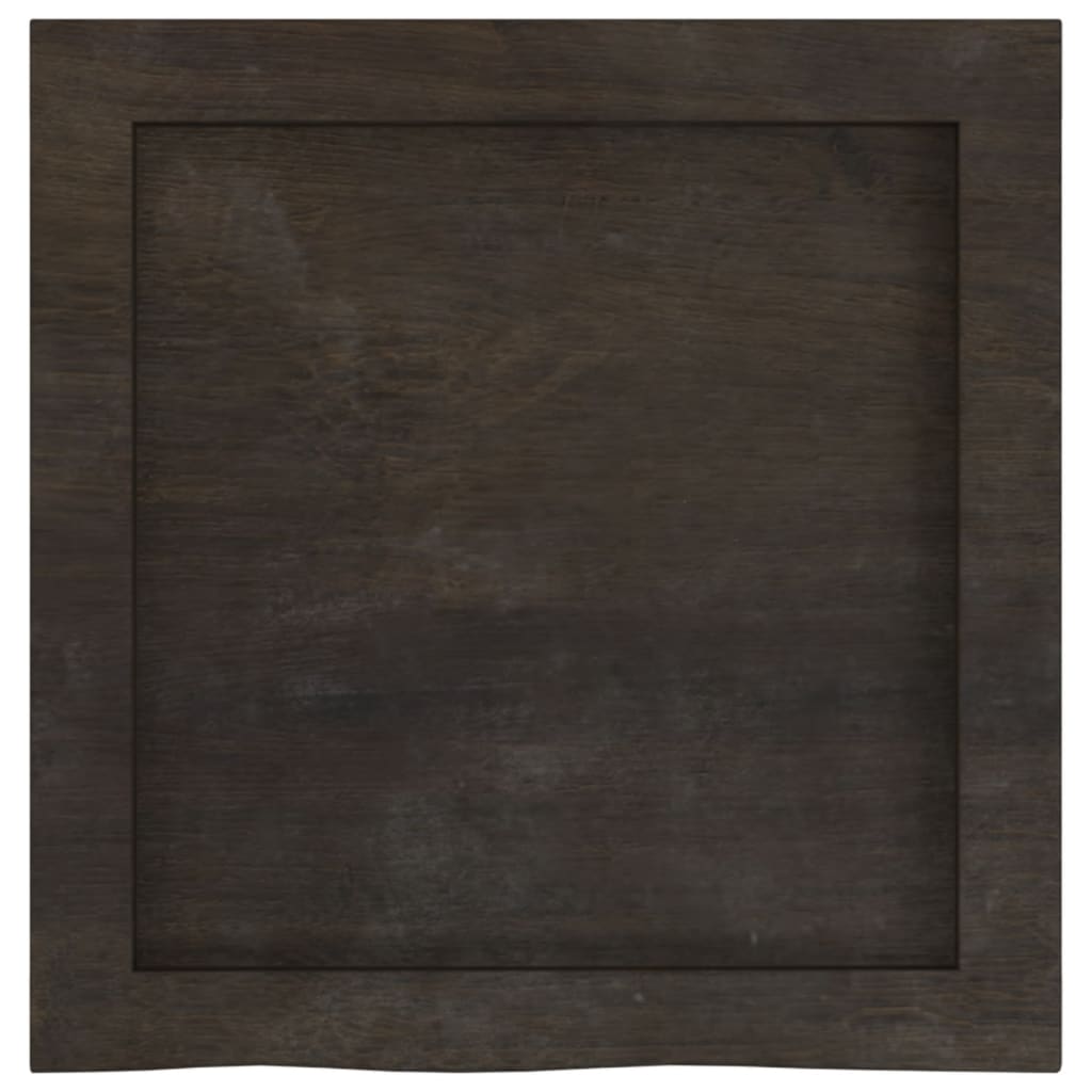 Sieninė lentyna, tamsiai ruda, 40x40x(2-4) cm, ąžuolo masyvas