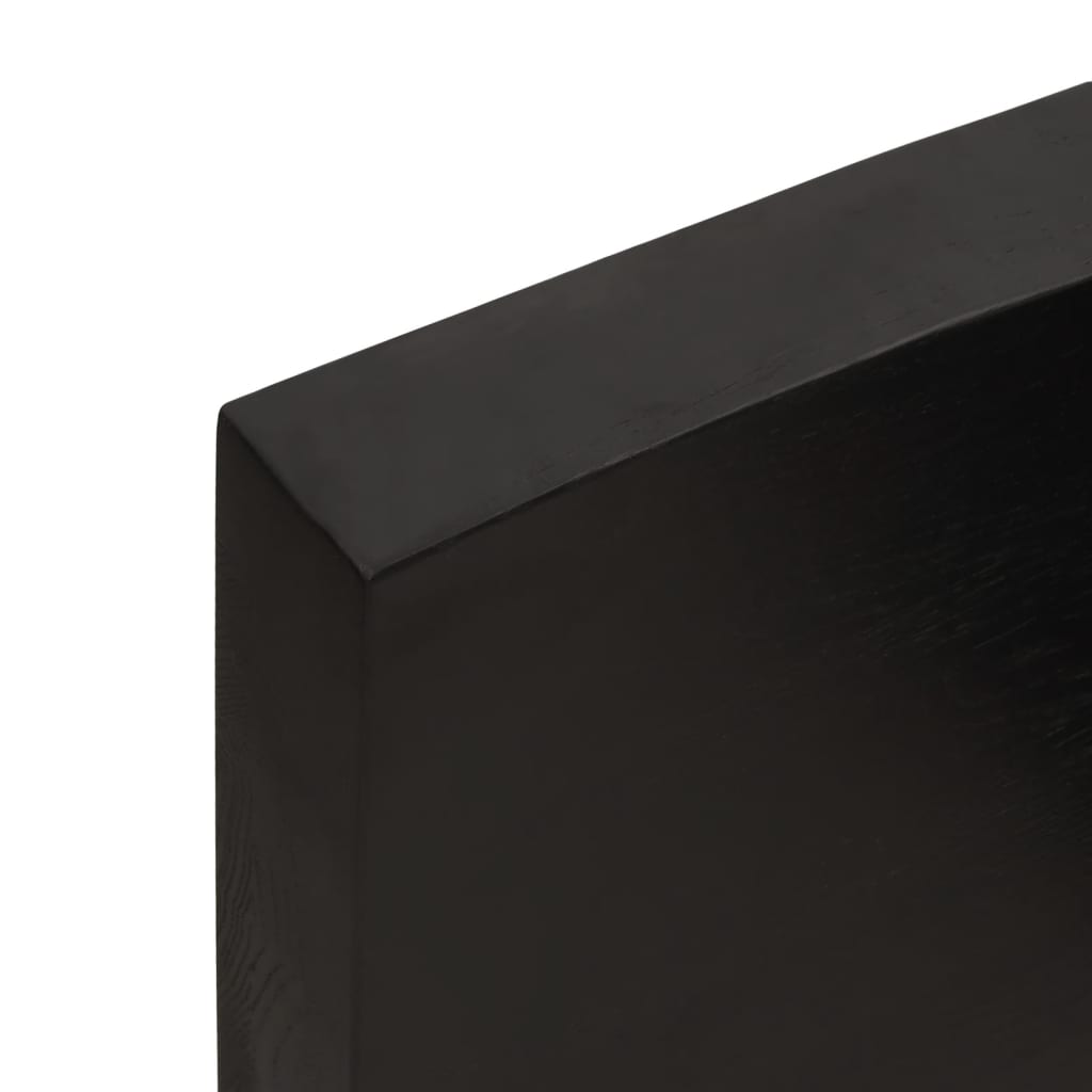 Wall shelf, dark brown, 40x60x(2–6)cm, solid oak