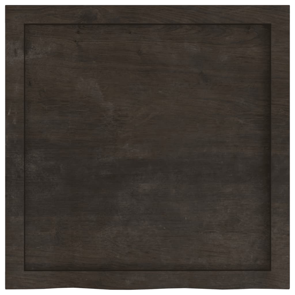 Sieninė lentyna, tamsiai ruda, 60x60x(2-6) cm, ąžuolo masyvas