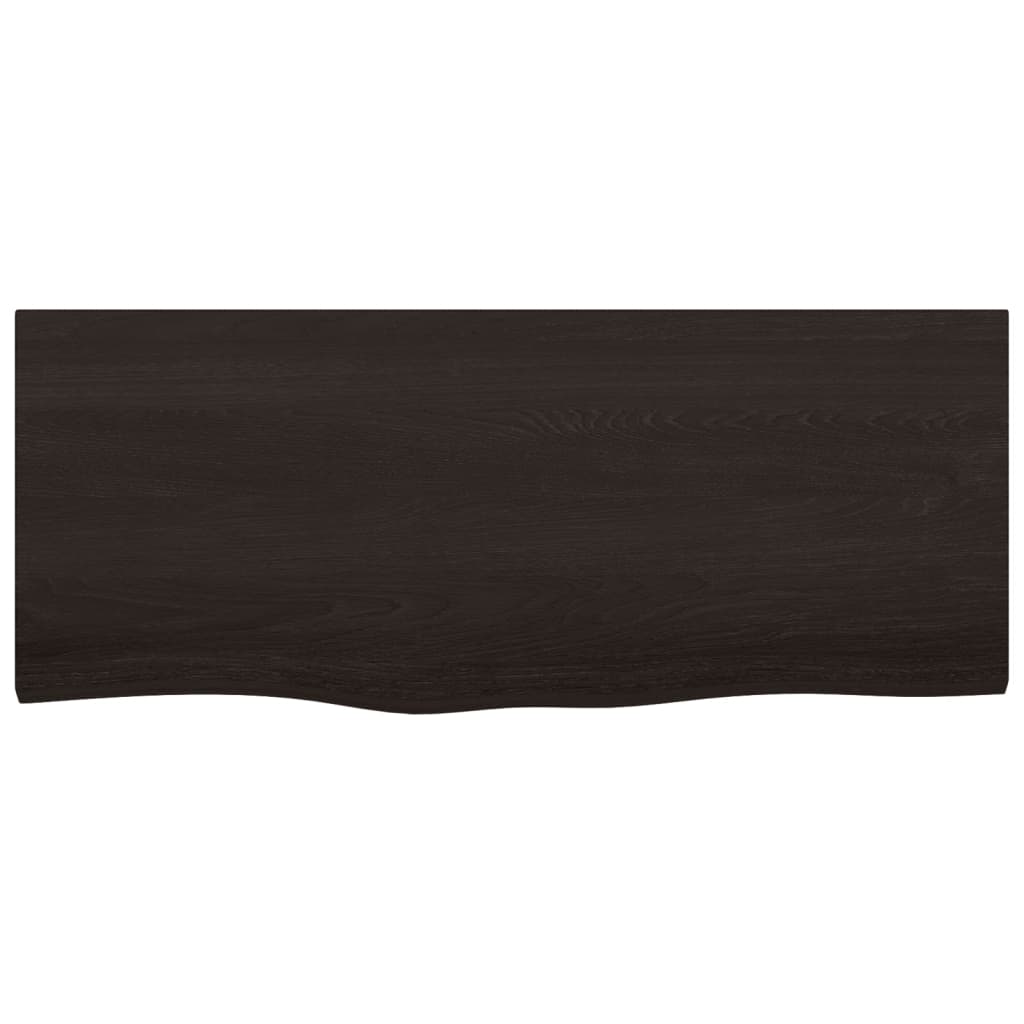Sieninė lentyna, tamsiai ruda, 100x40x(2-6) cm, ąžuolo masyvas