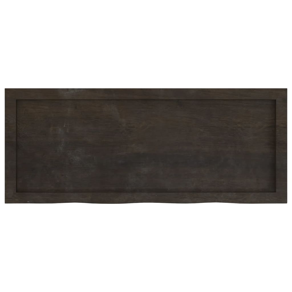 Sieninė lentyna, tamsiai ruda, 100x40x(2-6) cm, ąžuolo masyvas