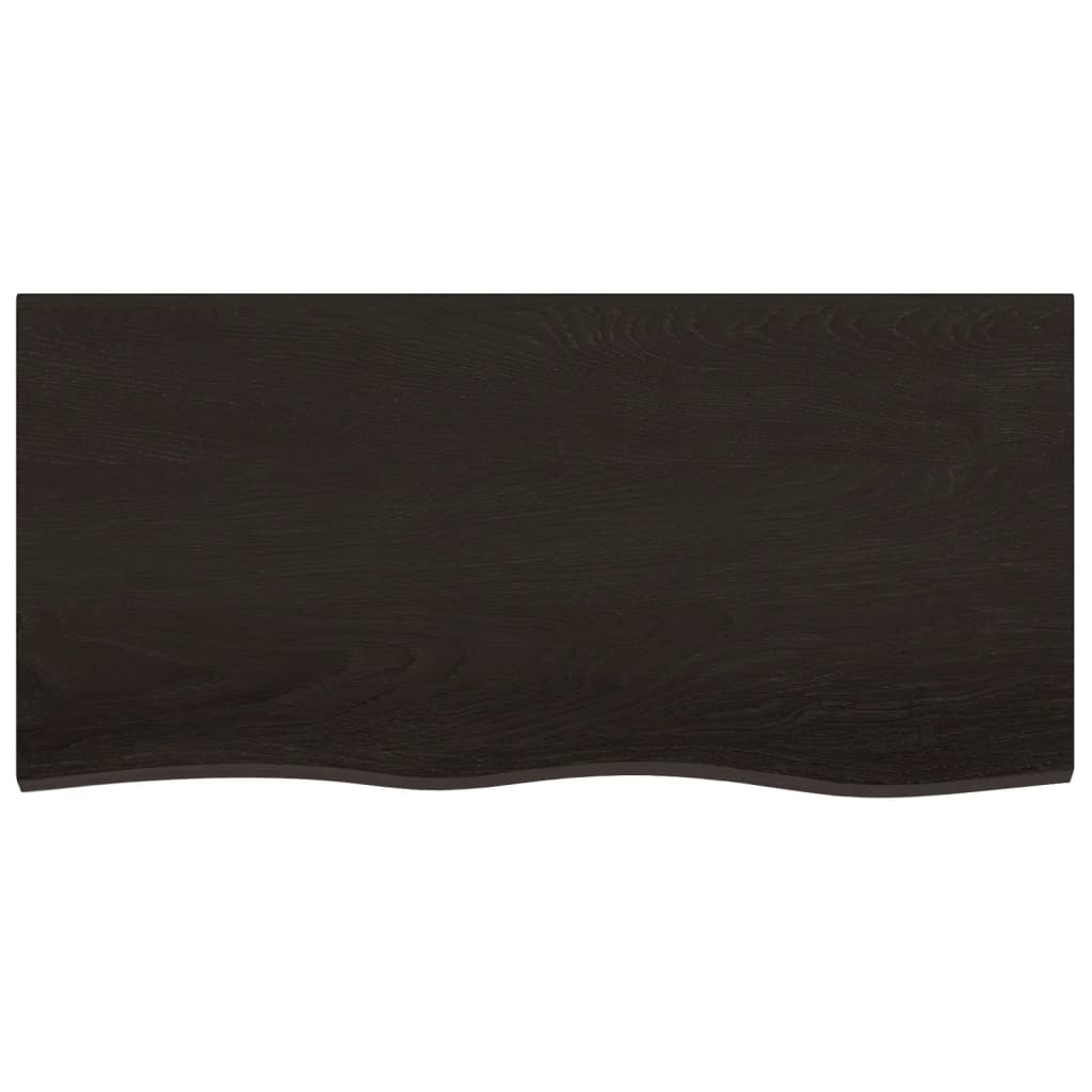 Sienas plaukts, tumši brūns, 100x50x(2-4) cm, ozola masīvkoks