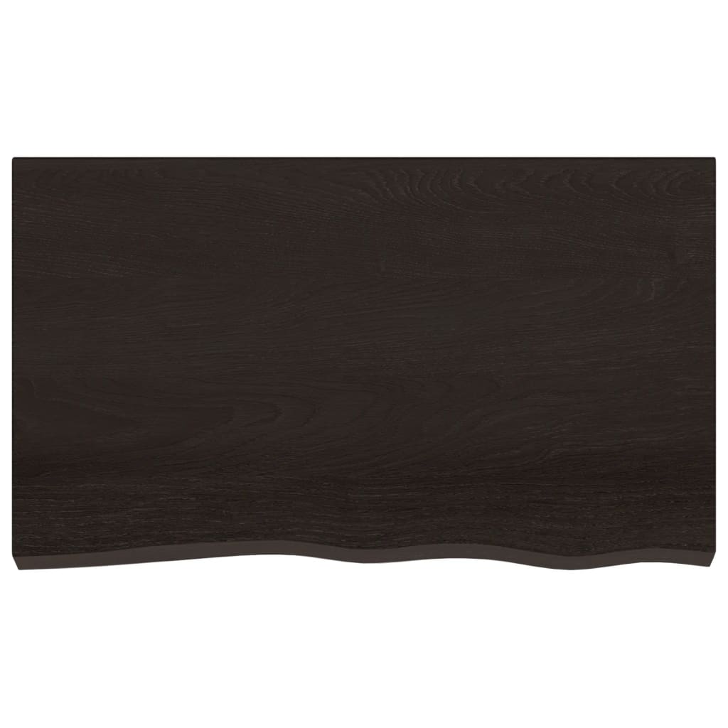 Sienas plaukts, tumši brūns, 100x60x(2-6) cm, ozolkoka masīvkoks