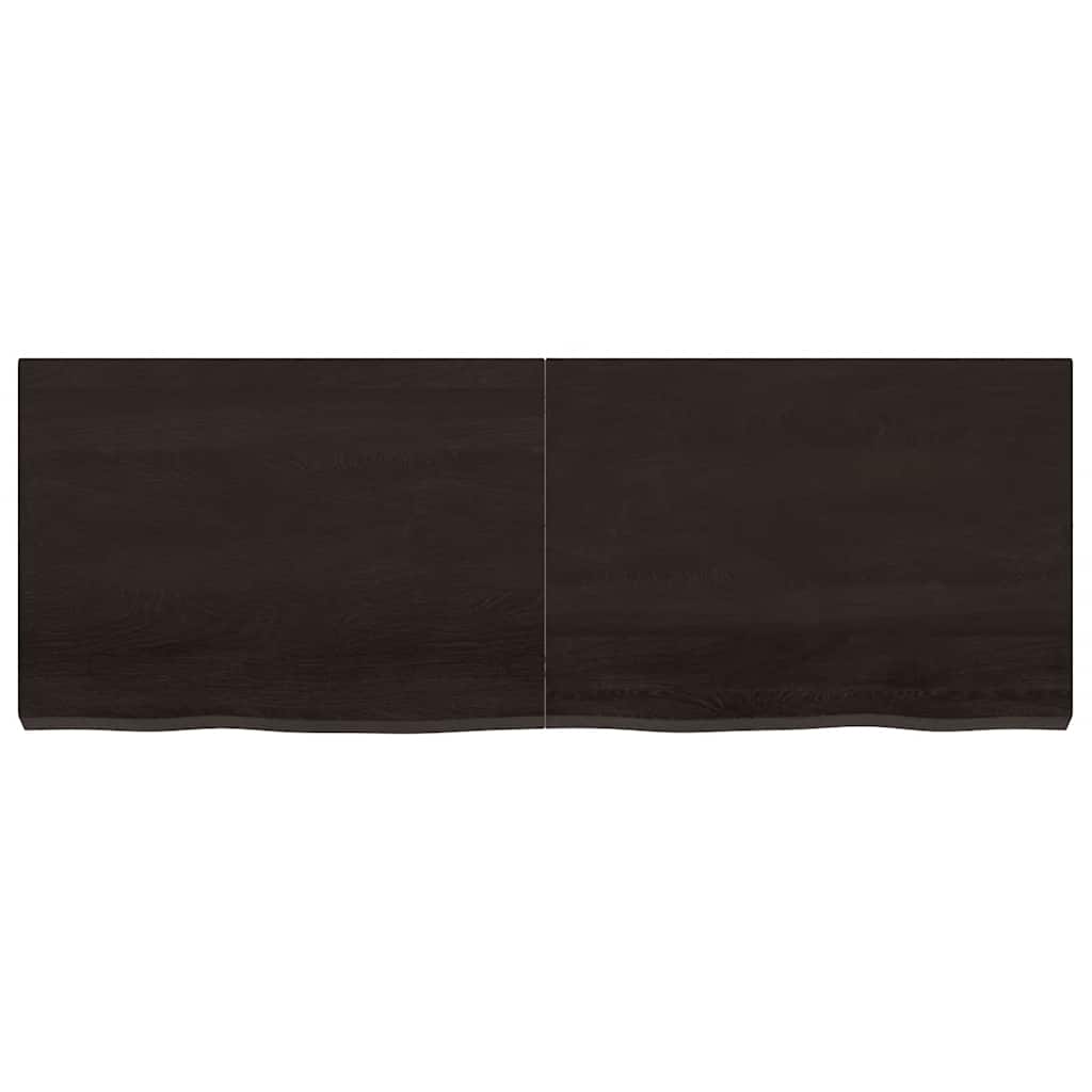 Sienas plaukts, tumši brūns, 140x50x(2-6) cm, ozolkoka masīvkoks