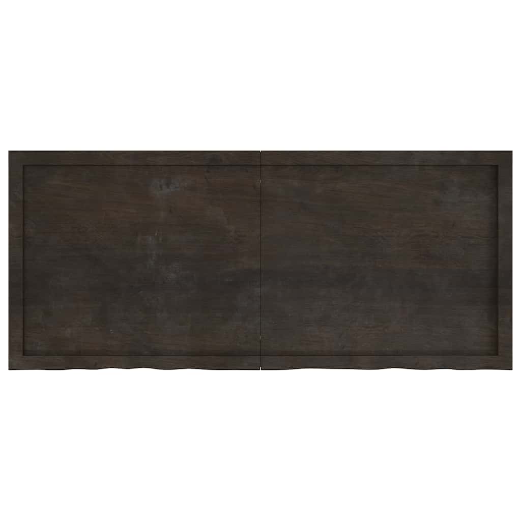 Sieninė lentyna, tamsiai ruda, 140x60x(2-4) cm, ąžuolo masyvas