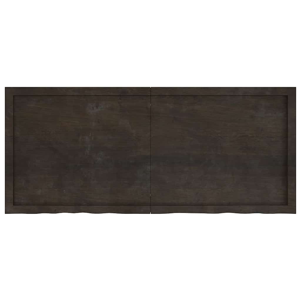 Sienas plaukts, tumši brūns, 140x60x(2-6) cm, ozola masīvkoks