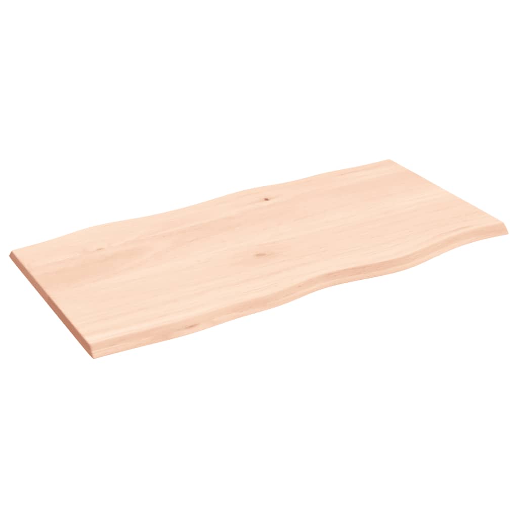 Tabletop, 100x50x2cm, solid oak wood, with live edge