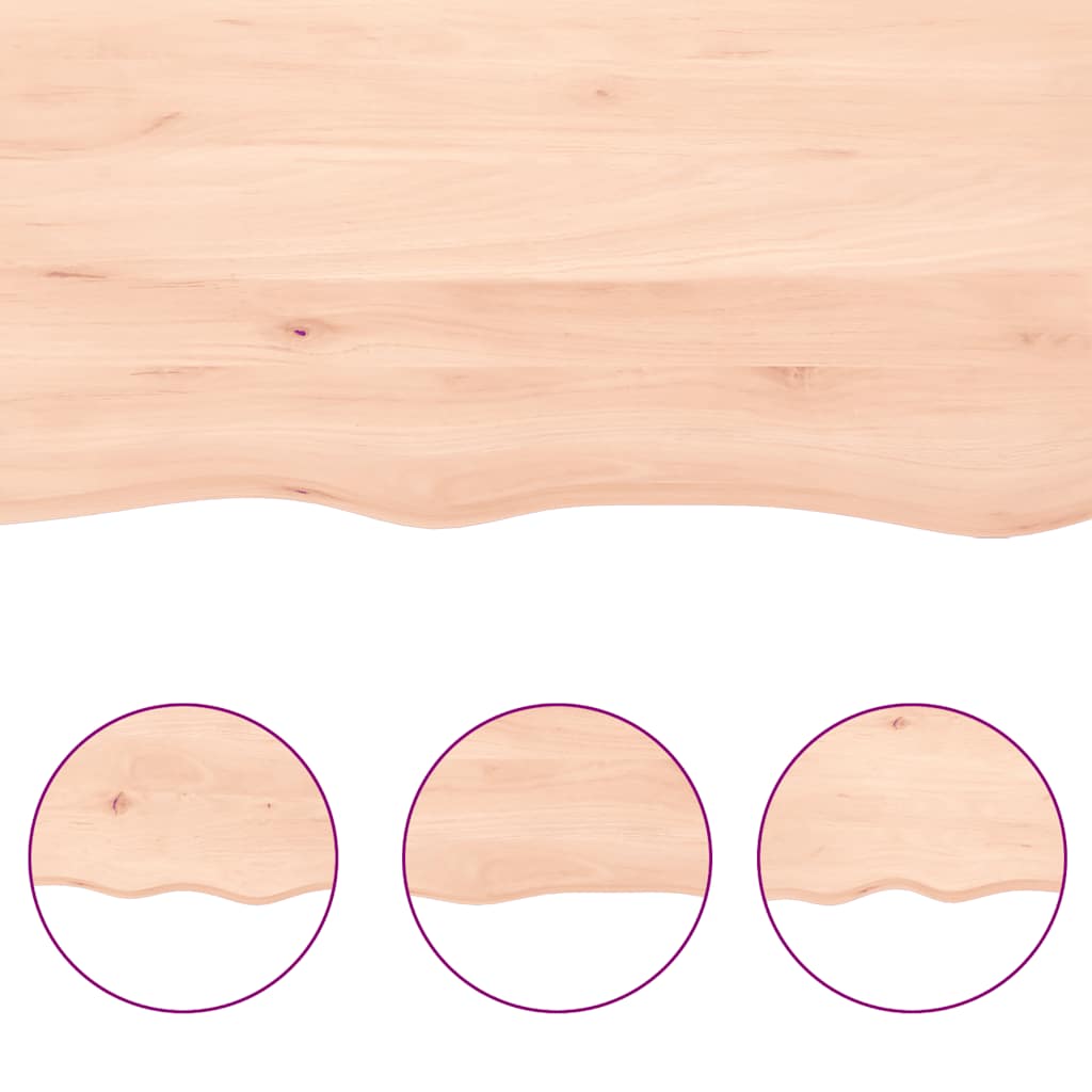 Stalviršis, 140x60x(2-6) cm, medienos masyvas, su gyvu kraštu