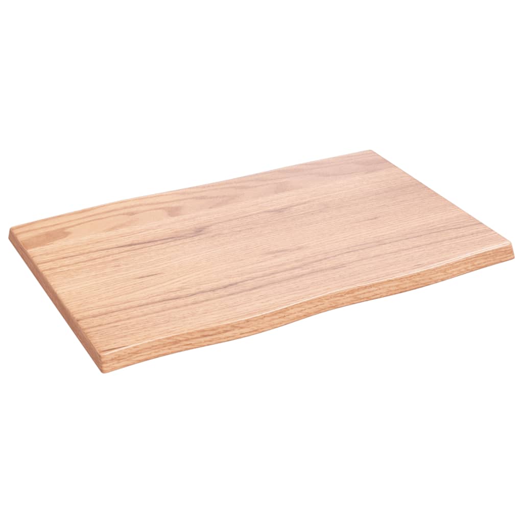 Tabletop, light brown, 60x40x2cm, solid oak wood