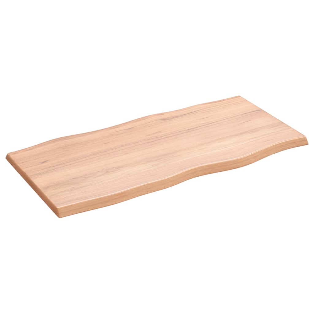 Worktop, light brown, 80x40x2cm, solid oak wood