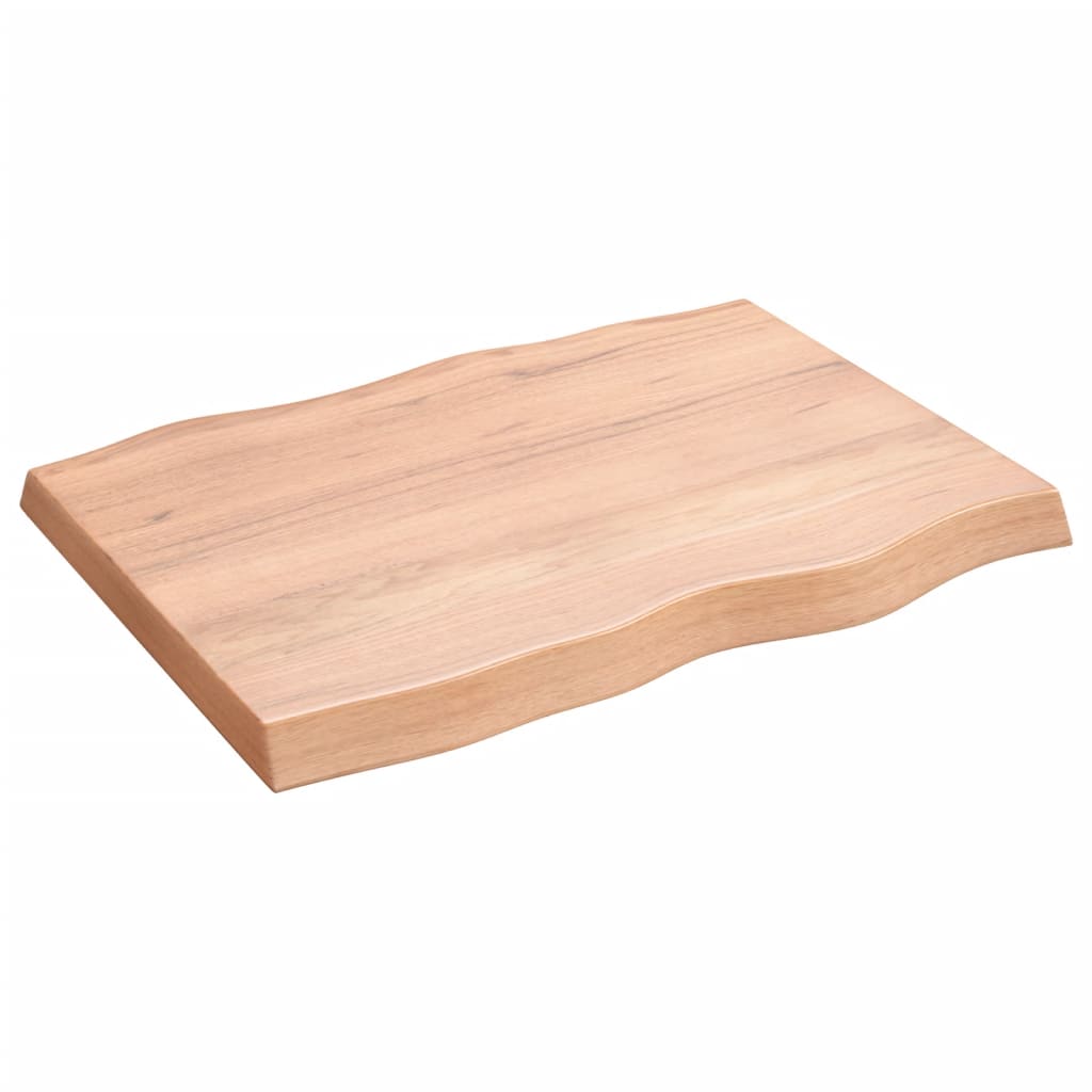 Stalviršis, šviesiai rudas, 80x60x(2-6) cm, medienos masyvas