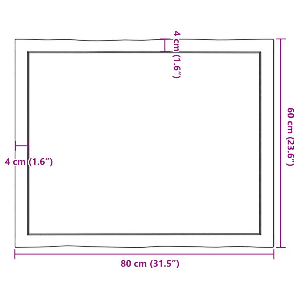 Stalviršis, šviesiai rudas, 80x60x(2-6) cm, medienos masyvas