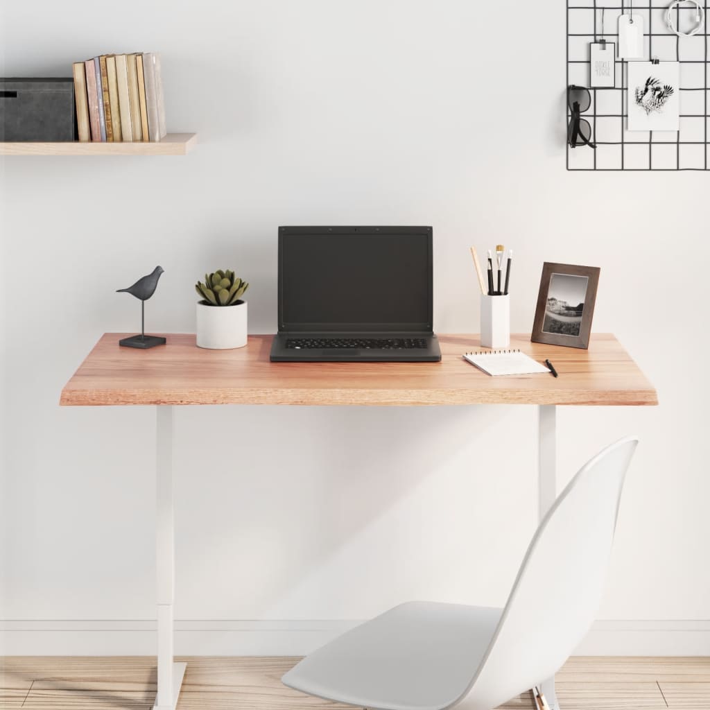 Worktop, light brown, 100x50x2cm, solid oak wood