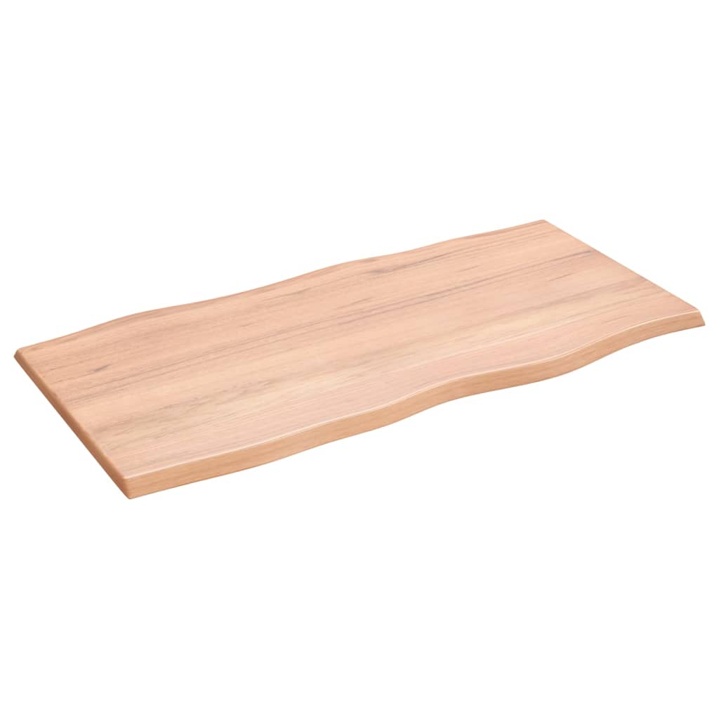 Worktop, light brown, 100x50x2cm, solid oak wood