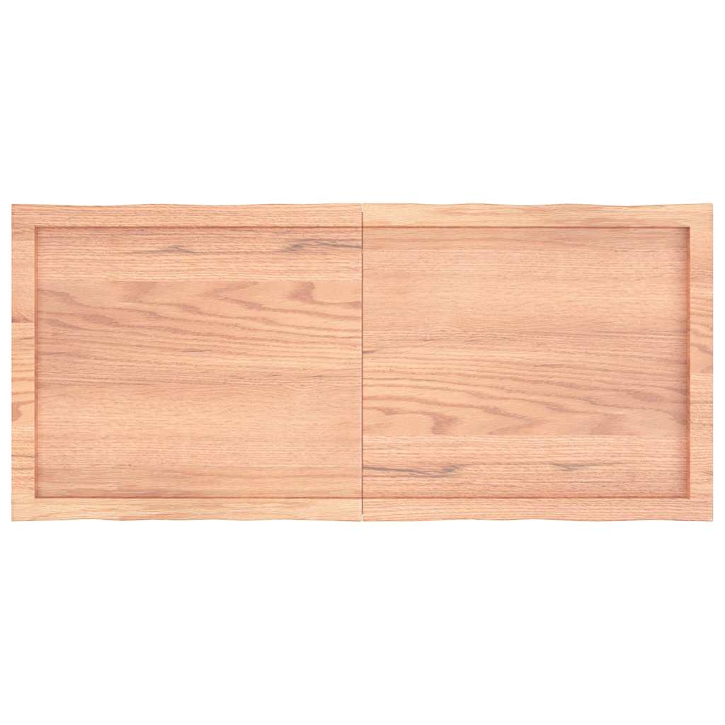 Stalviršis, šviesiai rudas, 120x50x(2-6) cm, medienos masyvas