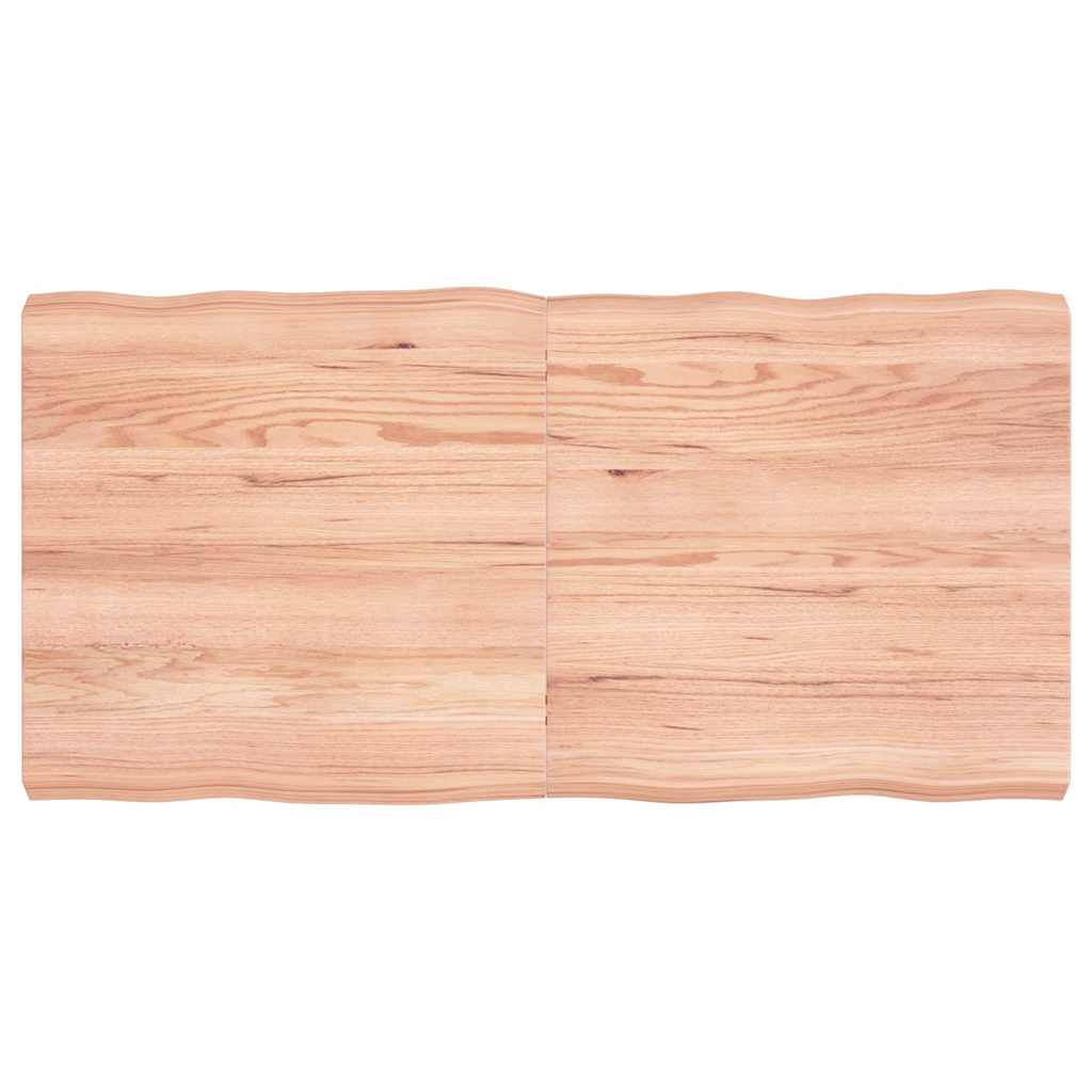 Stalviršis, šviesiai rudas, 120x60x(2-6) cm, medienos masyvas