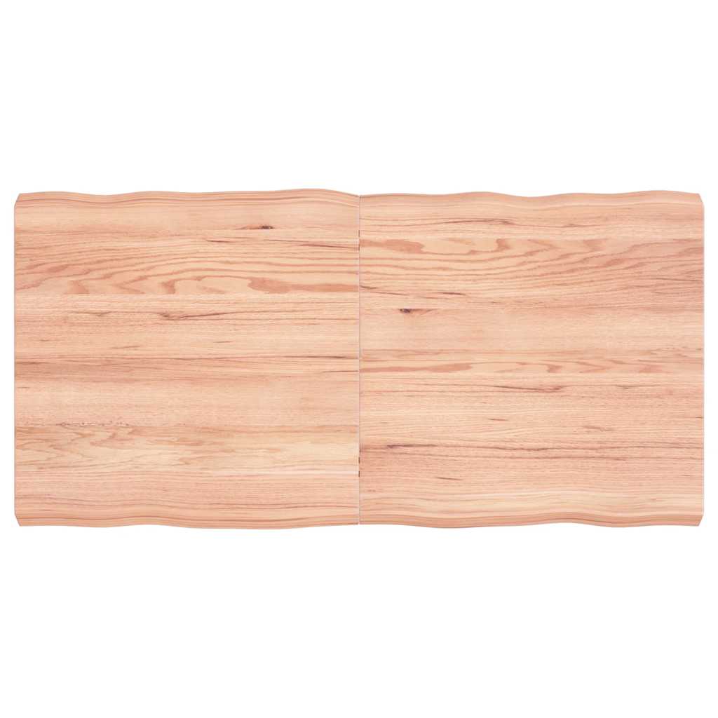 Stalviršis, šviesiai rudas, 120x60x(2-6) cm, medienos masyvas