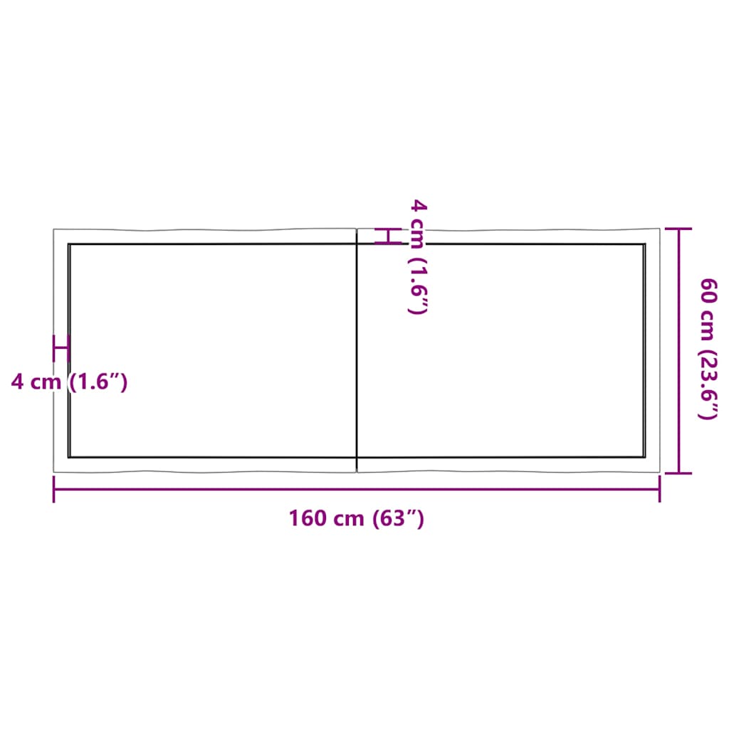 Stalviršis, šviesiai rudas, 160x60x(2-4) cm, medienos masyvas