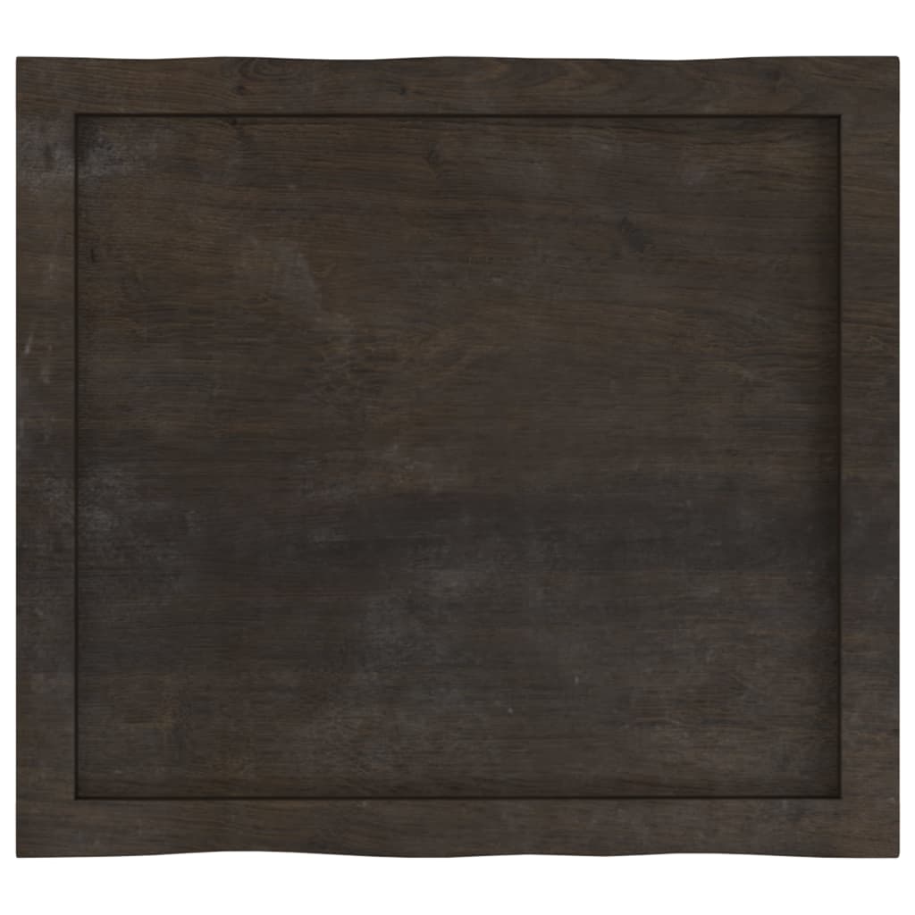 Stalviršis, tamsiai ruda, 60x50x(2–6)cm, medienos masyvas