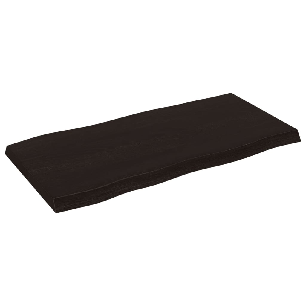 Stalviršis, tamsiai ruda, 80x40x(2-4) cm, medienos masyvas