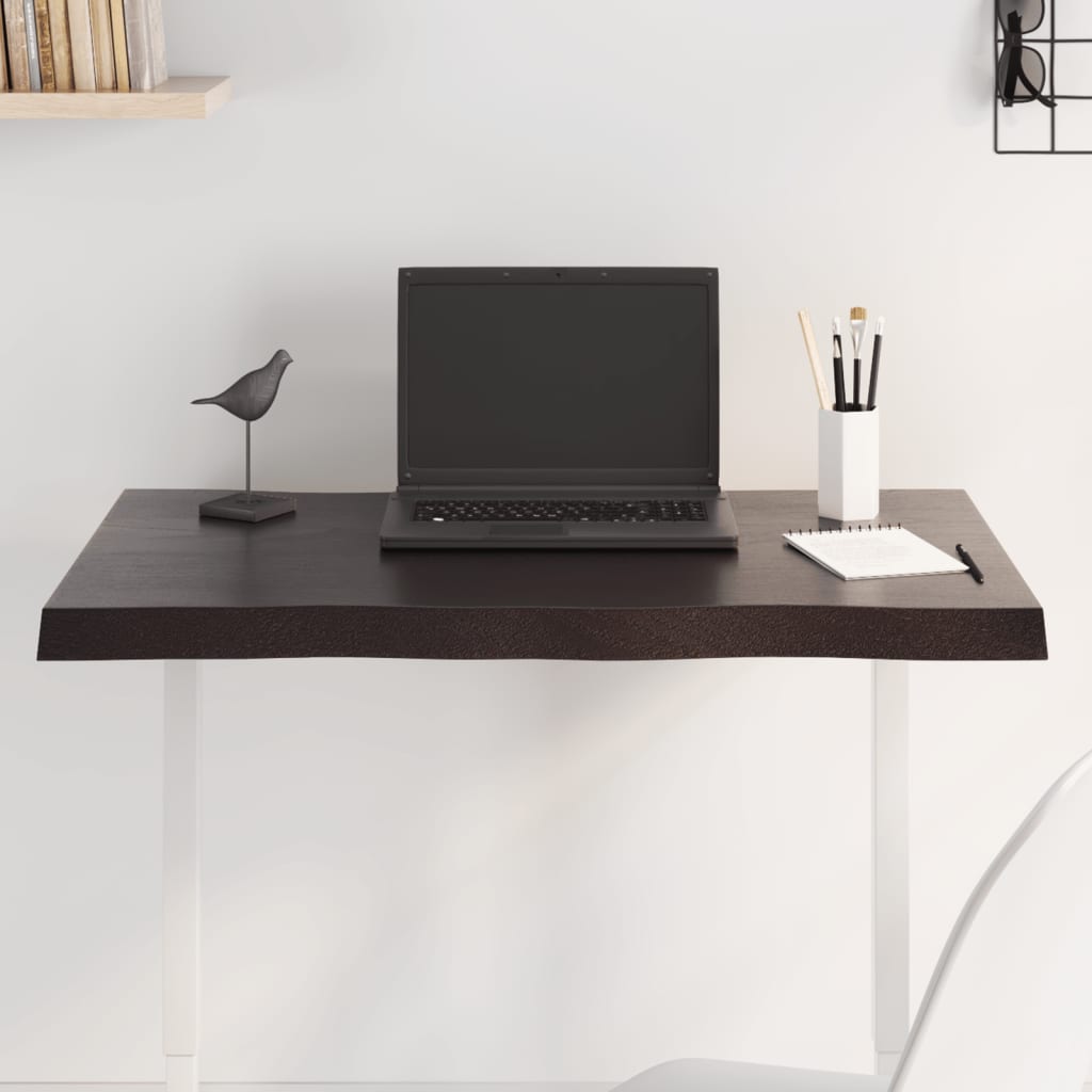 Stalviršis, tamsiai ruda, 80x40x(2-4) cm, medienos masyvas