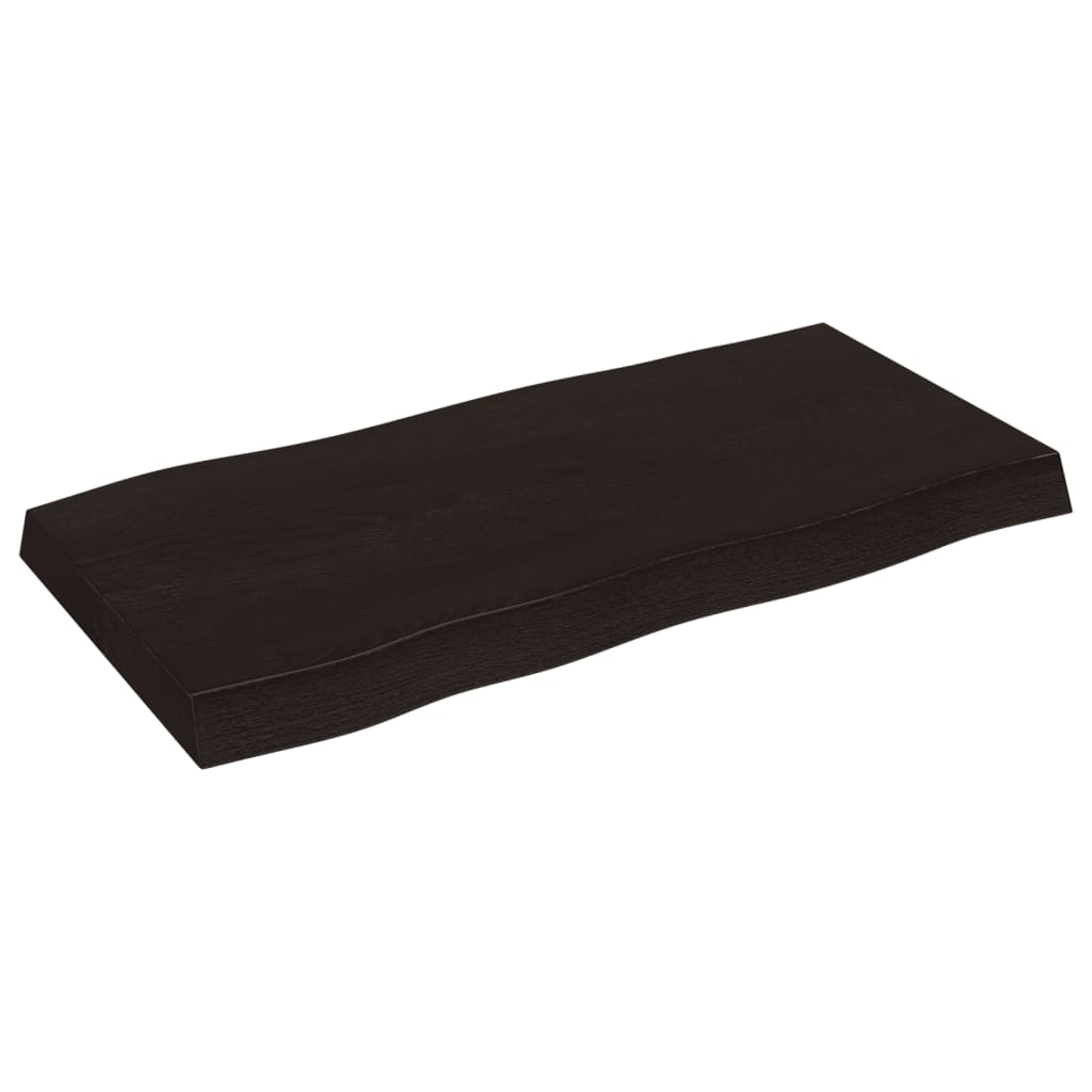 Stalviršis, tamsiai ruda, 80x40x(2-6) cm, medienos masyvas