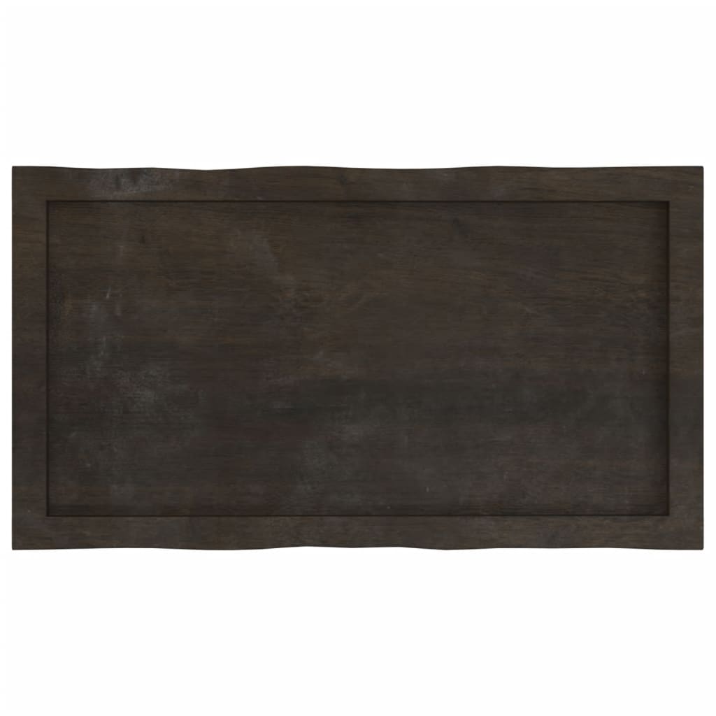 Stalviršis, tamsiai ruda, 80x40x(2-6) cm, medienos masyvas