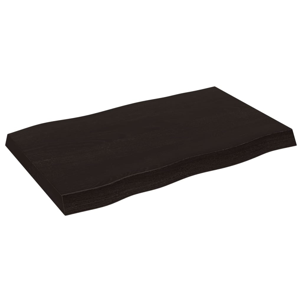 Stalviršis, tamsiai ruda, 80x50x(2-6) cm, medienos masyvas