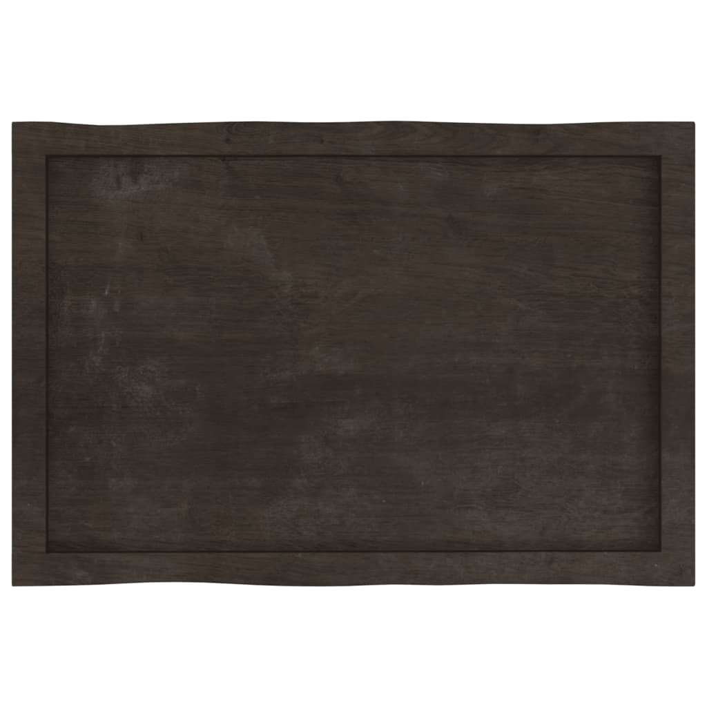 Stalviršis, tamsiai ruda, 80x50x(2-6) cm, medienos masyvas