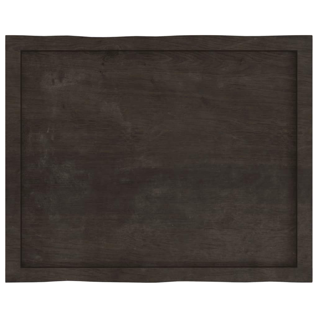 Tabletop, dark brown, 80x60x(2-4) cm, solid wood