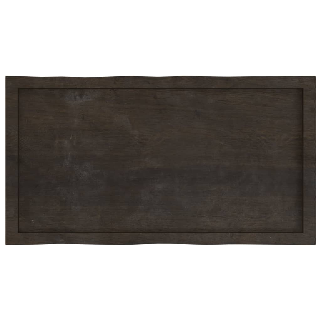 Stalviršis, tamsiai ruda, 100x50x(2-6) cm, medienos masyvas