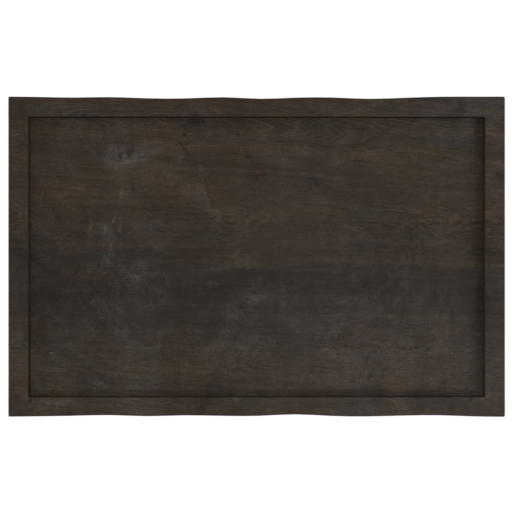 Stalviršis, tamsiai ruda, 100x60x(2-6) cm, medienos masyvas