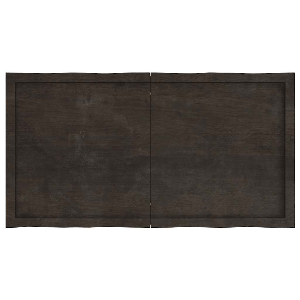 Stalviršis, tamsiai ruda, 120x60x(2-4) cm, medienos masyvas