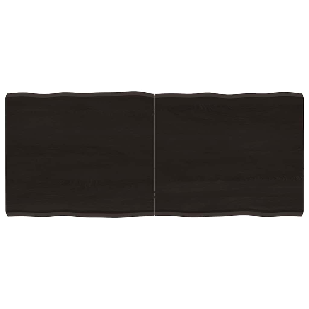 Stalviršis, tamsiai ruda, 140x60x(2-6) cm, medienos masyvas