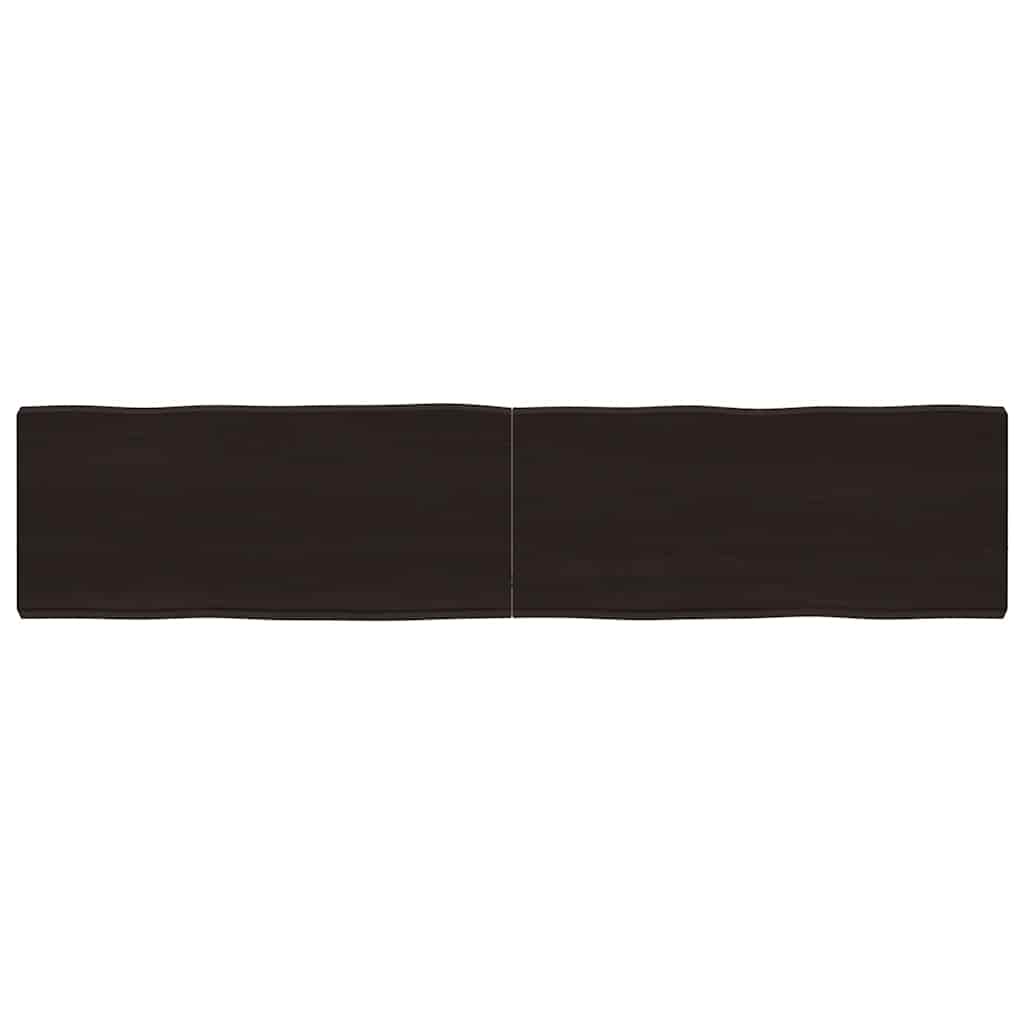 Stalviršis, tamsiai ruda, 180x40x(2-6) cm, medienos masyvas