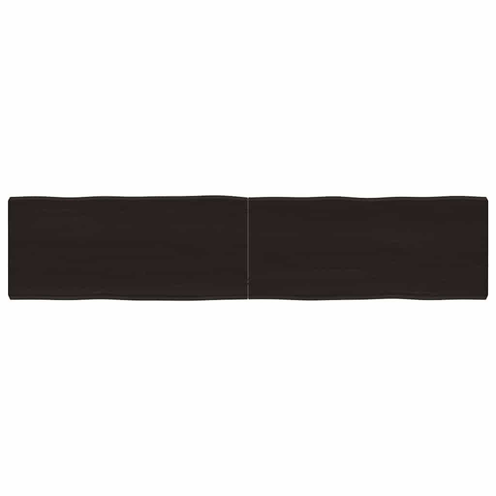 Stalviršis, tamsiai ruda, 180x40x(2-6) cm, medienos masyvas