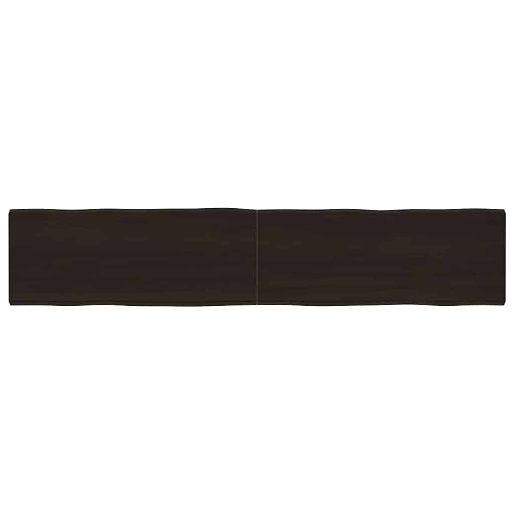 Stalviršis, tamsiai ruda, 200x40x(2-6) cm, medienos masyvas