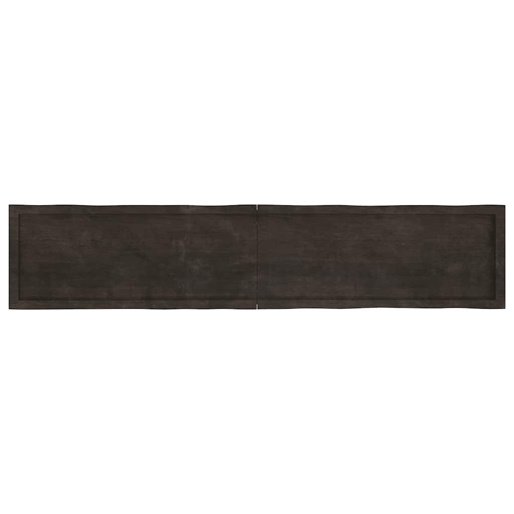 Stalviršis, tamsiai ruda, 200x40x(2-6) cm, medienos masyvas