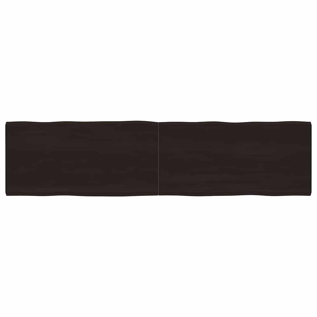 Stalviršis, tamsiai ruda, 200x50x(2-4) cm, medienos masyvas