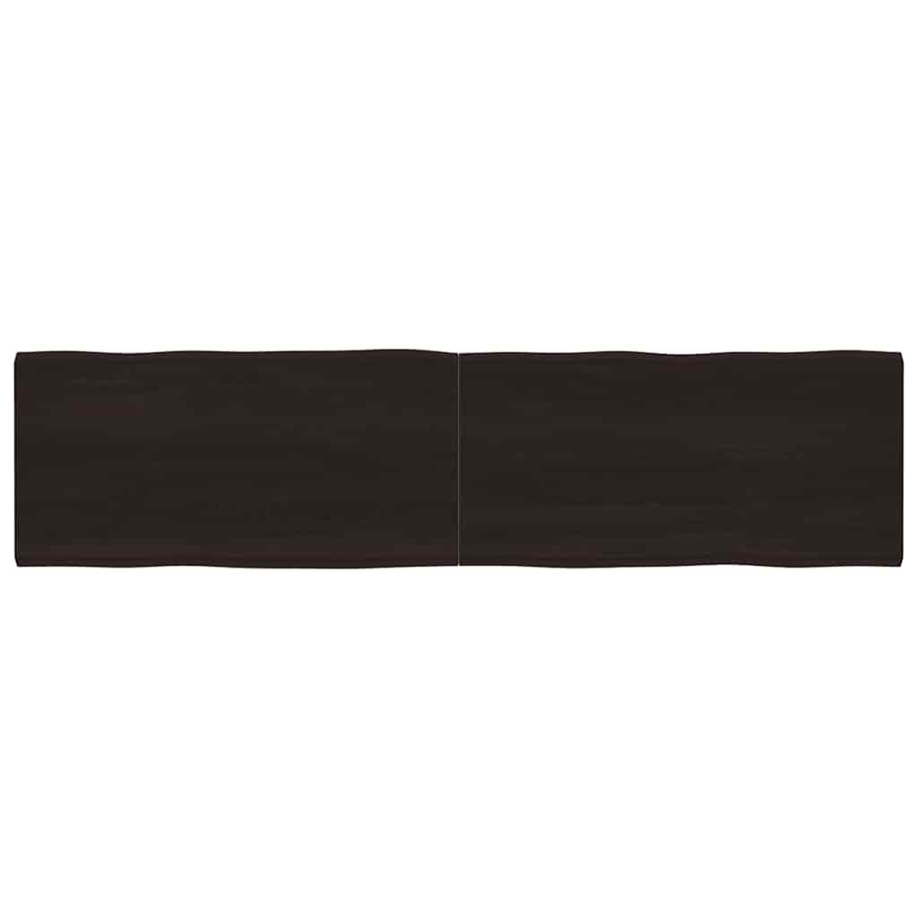 Stalviršis, tamsiai ruda, 200x50x(2-6) cm, medienos masyvas