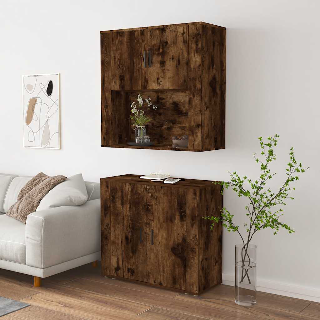 Chest of drawers, smoky oak color, engineered wood