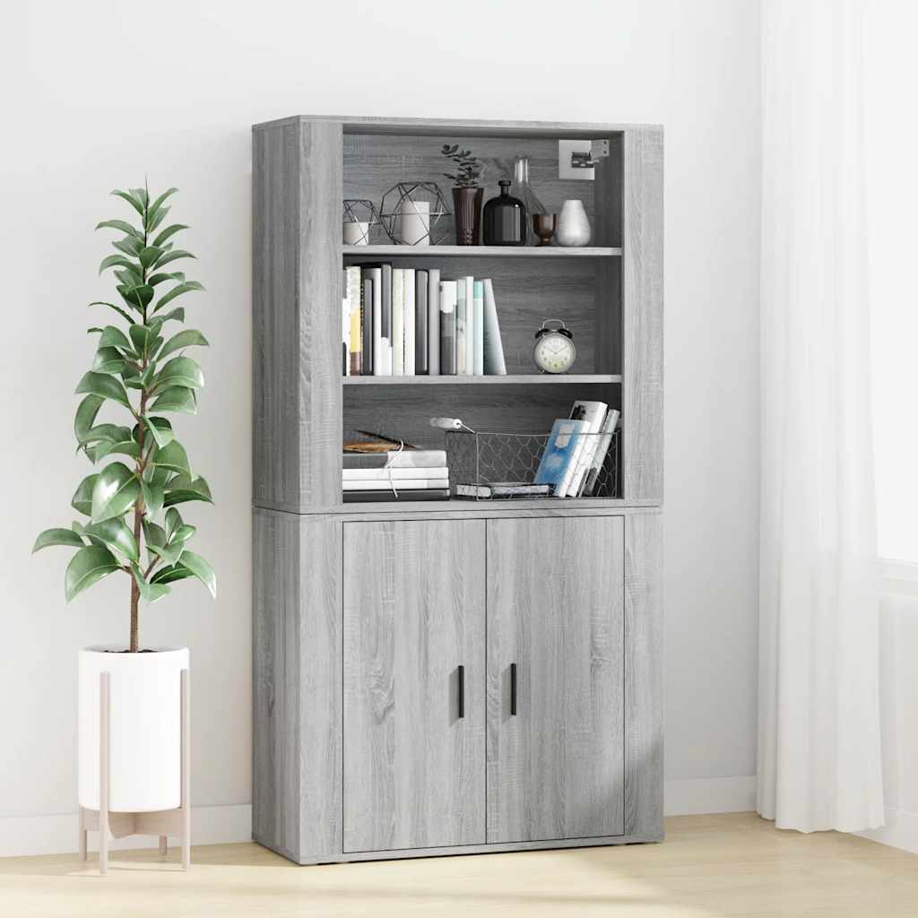Chest of drawers, grey oak finish, engineered wood