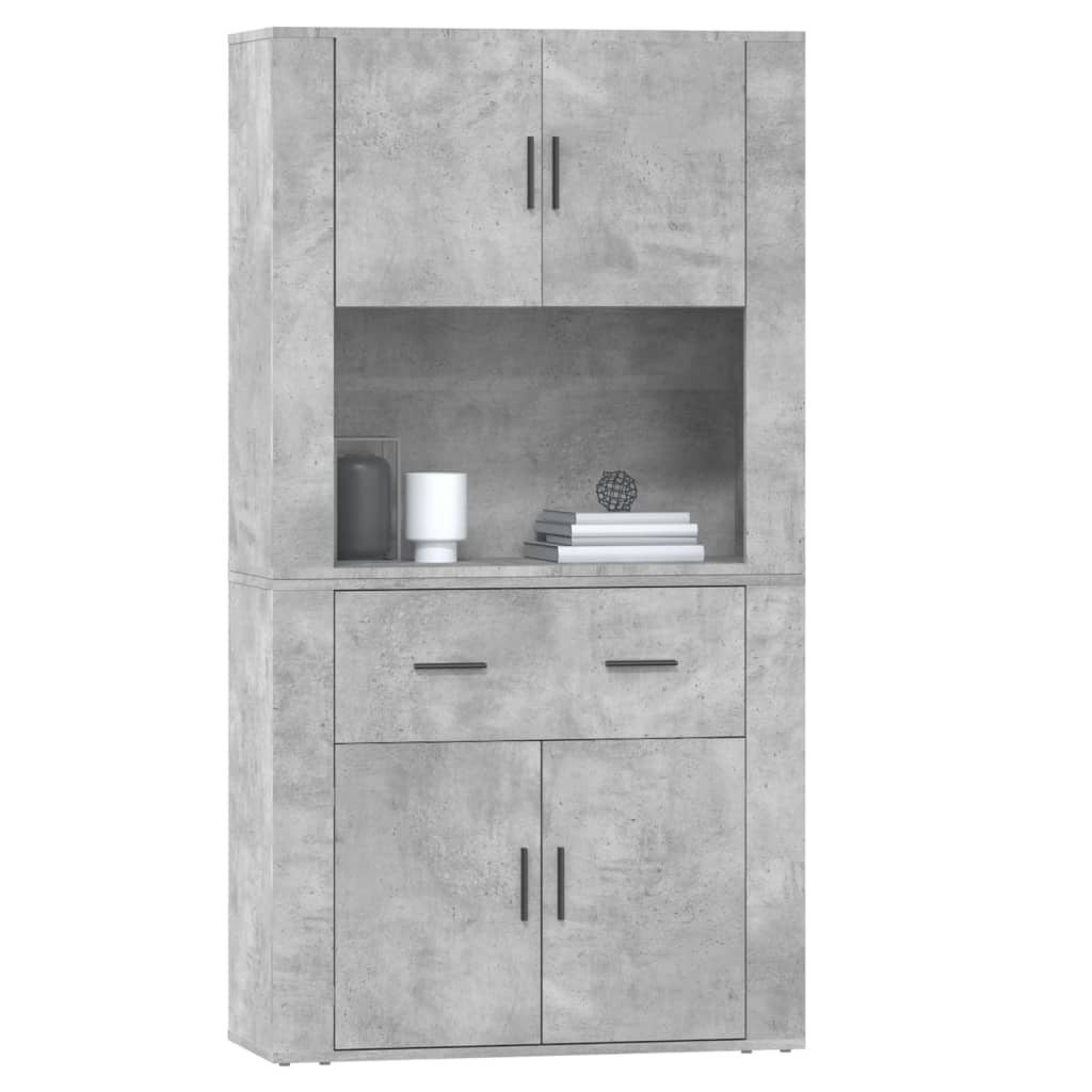 Chest of drawers, concrete grey, engineered wood